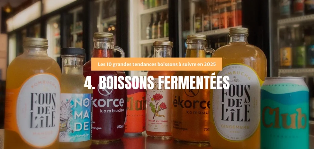 Tendances boissons 2025 : Boissons fermentées (Kéfir, Kombucha etc.)
