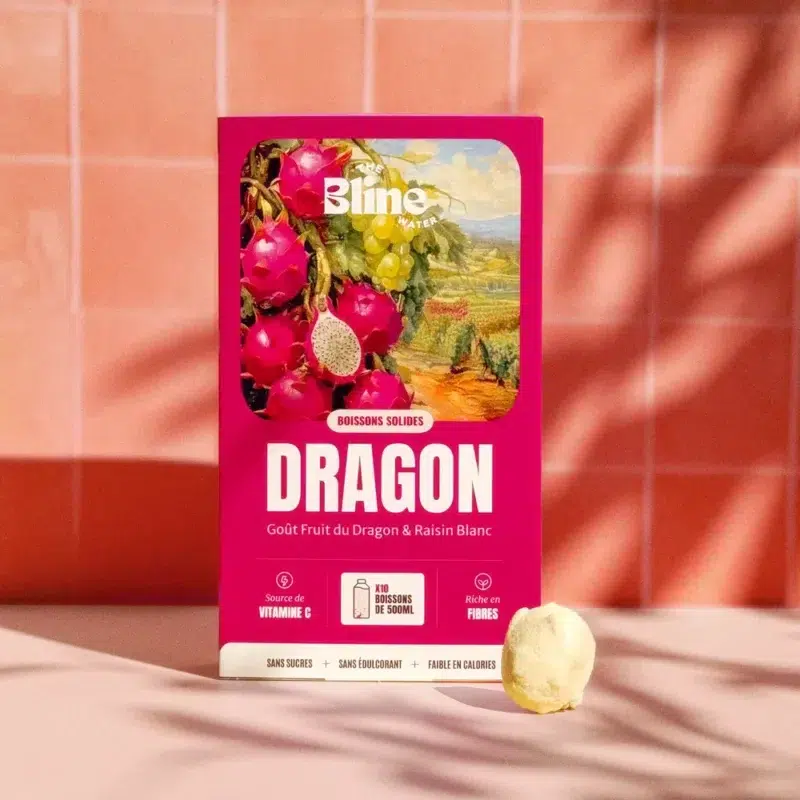 Boisson solide au fruit du dragon et raisin blanc